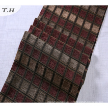 2016 Jacquard Tissu Chenille Squares Darker Couleurs Canapé Tissu